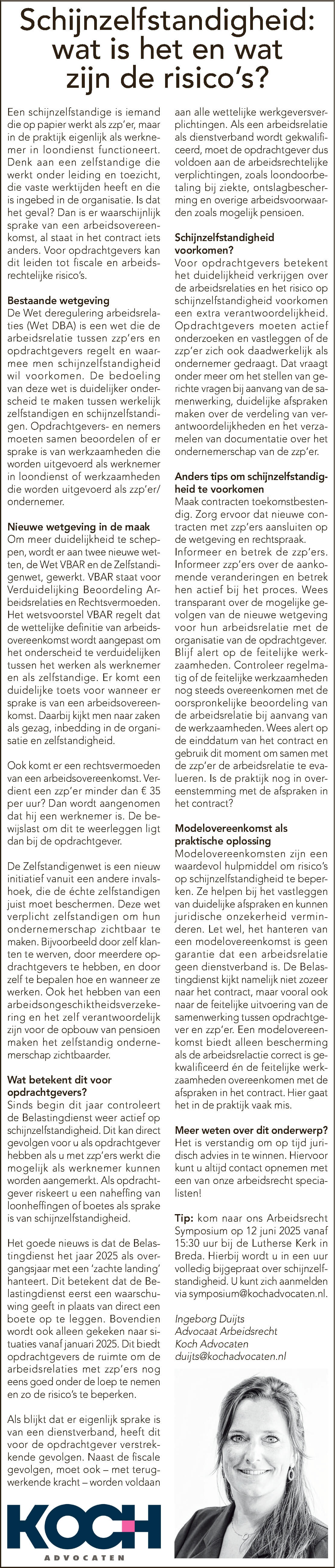 Schijnzelfstandigheid: wat is het en wat zijn de risico's? Schijnzelfstandigheid: wat is het en wat zijn de risico's?
